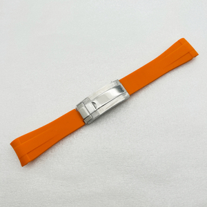 High Quality 20mm Width Rubber Strap Black/rose Gold/silver Folding Safety Buckle Fit Sub Gmt NH35 Watch case 40mm