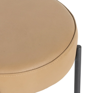 Nocona Counter <b>Stool</b> Iron, Top Grain <b>Leather</b> Gunmetal, Tan <b>Leather</b> Durable High Bar <b>Stool</b> for Home Bar & Dining Room - Product Image 6