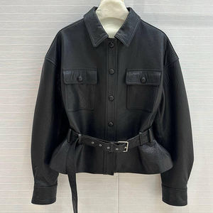 Haying 2025 autunno nuova <span class=keywords><strong>giacca</strong></span> di <span class=keywords><strong>pelle</strong></span> da motociclista di fascia alta da <span class=keywords><strong>donna</strong></span> <span class=keywords><strong>giacca</strong></span> impermeabile <span class=keywords><strong>giacca</strong></span> di montone di canzone Jiatong - Product Image 5