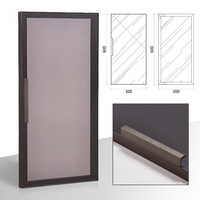 Porte de placard en verre et aluminium à bord dissimulé, sur mesure, économique, avec poignée encastrée, OEM ODM