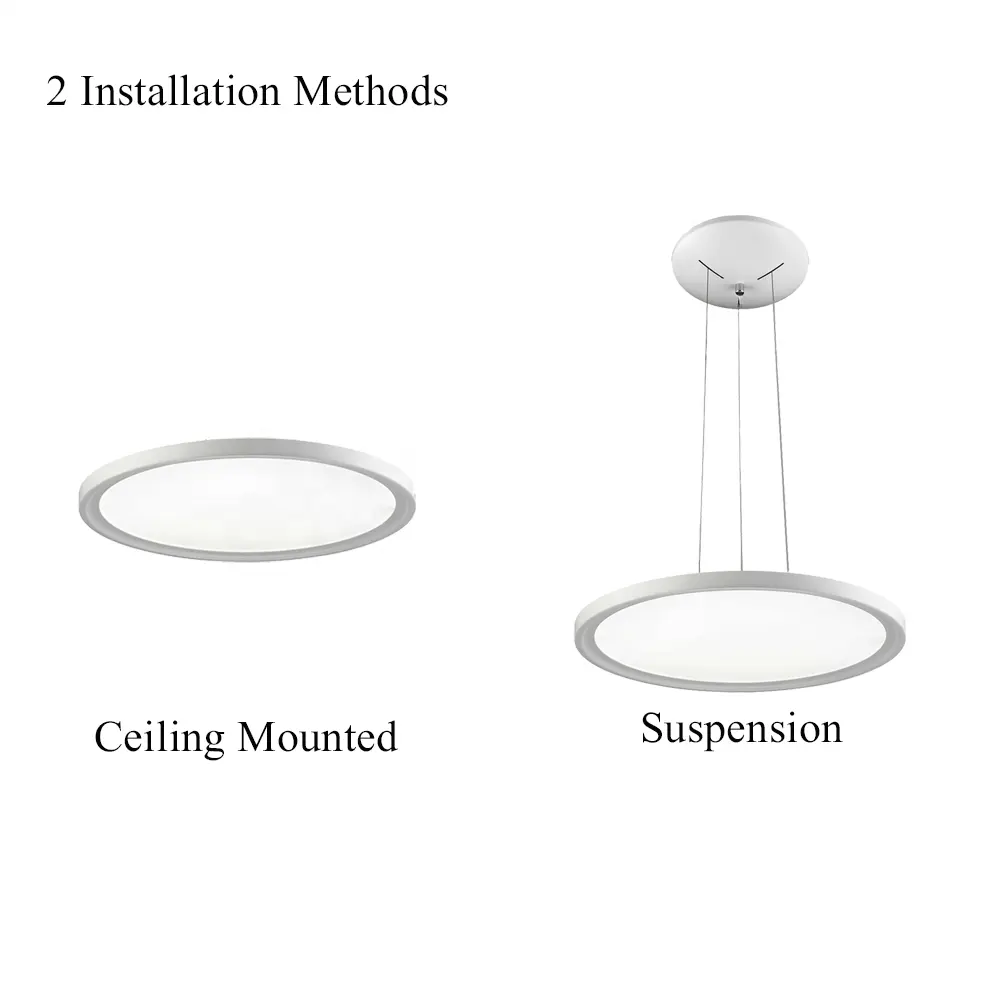 Energy Saving Smart Lamba Aydinlat Illumination Cri 95 72w 96w Round Surface Ceiling Mounted Ultrathin Led Plates Panel Lamp