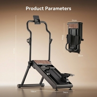Escaladora Plegable Magnética de Acero para Uso Doméstico, Máquina de Ejercicio Tipo Escalera, Fácil de Guardar