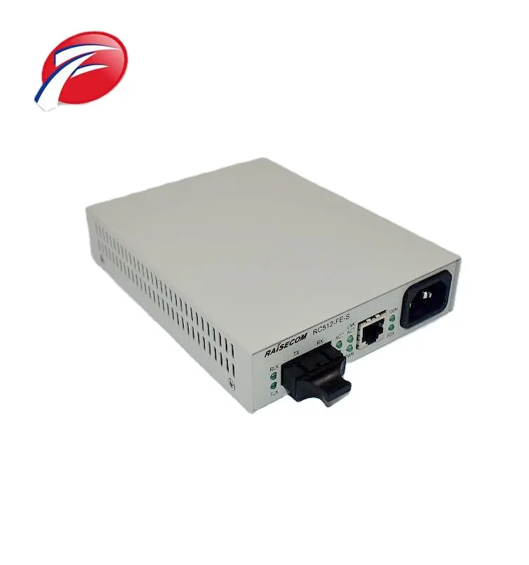 Raisecom RC512-FE-S-S1 fibra óptica ethernet a RJ45 Media ISDN convertidor transceptor