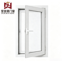 Ventana Abatible de PVC sin Plomo con Certificación CE, Vidrio Low-E Ecológico para Hogares Europeos, Tamaño Personalizado OEM, Garantía de 5 Años
