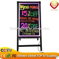 Tableau d'écriture LED 12''*16'', panneau lumineux clignotant, tableau noir effaçable lumineux, enseigne néon avec 8 stylos fluorescents
