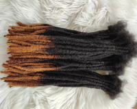 En stock Système de remplacement brésilien Tressage au crochet Afro Kinky Human 0.4cm 0.6cm 0.8cm peut être teint Extensions de cheveux Dreadlock