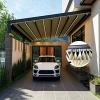 Auvent intelligent en PVC, pare-soleil, gazebo en tissu coupe-vent, stores ouvrants, imperméable pour toits, balcons et jardins extérieurs