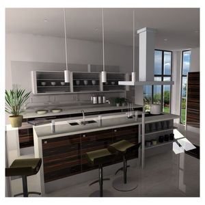 Alacena Moderna Blanca Personalizada para Alimentos, <span class=keywords><strong>Armario</strong></span> de Almacenamiento Alto de Madera, Mueble de Cocina para Uso Doméstico - Product Image 6