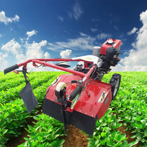 Multifunctional Gasoline Power Tiller Farm <b>Cultivator</b> Red 4 Wheel Drive For Crop Planting Tilling Weeding - Product Image 1