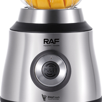 RAF R.2844 Blender Elektrik 2-in-1 dengan Wadah Kaca dan Penggiling, Pengolah Makanan Multifungsi untuk Smoothie dan Jus