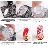 Ensemble complet d'outils d'impression d'ongles transfrontaliers en vente en gros Plaque d'acier d'impression de joint Peinture gratuite Vernis à ongles Plaque d'estampage d'ongles