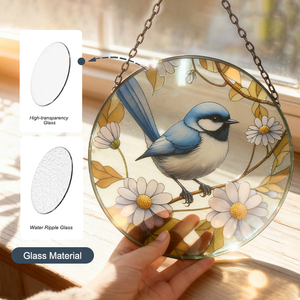 Atrapasueños de Vitral con Diseño de Pájaro y Flores para Decoración de Ventanas, Regalos de Colibrí para Mamá - Product Image 5