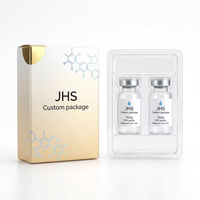 Flacon en verre personnalisé de luxe premium 5ml 3ml 10ml 4ml avec logo de marque, inserts pour flacons, boîte de rangement double pour peptides