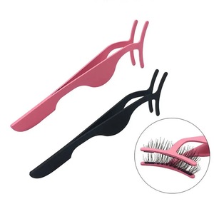 Pince à cils personnalisée avec logo, en acier inoxydable, applicateur d'extensions de cils, outil de beauté - Product Image 1