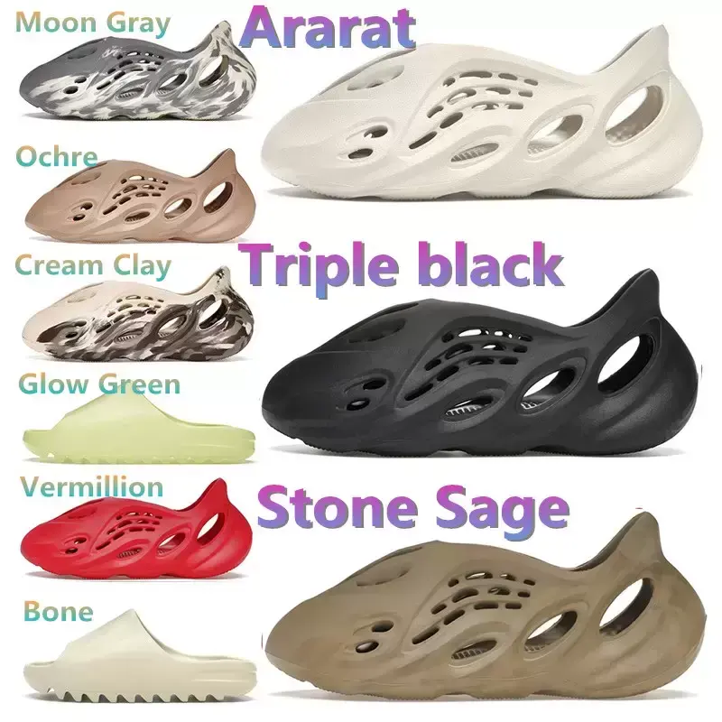 Sandalias personalizadas de alta calidad para niños y mujeres, zapatillas yezzy yeezy de espuma, con caja, unisex