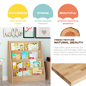 Venta al por mayor popular diseño Montessori estantería de lectura niños <span class=keywords><strong>biblioteca</strong></span> lectura de madera guardería aula conjunto de muebles de guardería - Product Image 4