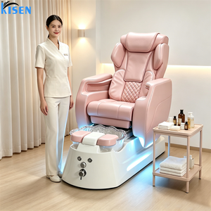 Sillón de Manicura de Lujo KISEN sin Tubo, Silla de Masaje de Pies con Corriente Eddy, Bomba Potente para Respaldo, Silla de Pedicura para Salón de Belleza - Product Image 2