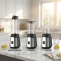 Mixeur-Blender Commercial de Qualité Supérieure, Hachoir, Extracteur de Jus, Machine à Smoothies, Robot Culinaire Silver Crest pour Bébé, Idéal pour la Maison