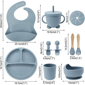 Juego de Platos de Silicona Clásico para Bebés, Regalo para Recién Nacidos, Reutilizable, Ecológico, con Diseño de Animales, Superventas en Artículos para Bebés - Product Image 5