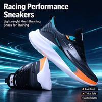 Chaussures de sport légères en gros pour hommes, baskets de rue décontractées en maille, chaussures de course actives pour hommes