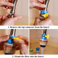 Mini filtre à eau portable en silicone pour robinet de cuisine, type carbone, pour la maison, fabriqué au Japon
