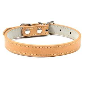 Collar de Perro Ajustable de Cuero PU Impermeable de Primera Calidad, con Remaches Anti-Mordidas, Hebilla de Metal Monocromática para Perros Pequeños y Medianos, Gatos, Uso Diario - Product Image 2