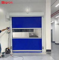 Porte à enroulement rapide, Porte élévatrice automatique à détection radar, Porte à induction magnétique au sol pour salle de douche à air, PVC pour salle blanche