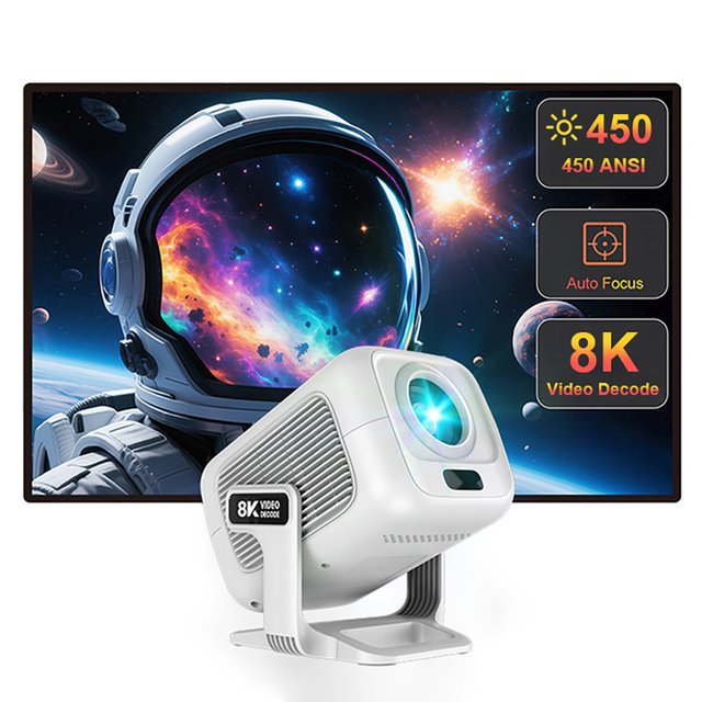Auto Foucs Video Projector Mini Projector Native 1080P Support 8K Portable Movie Projector WIFI and Bluetooth