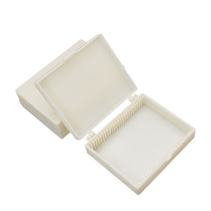 Portaobjetos de laboratorio biológico 7101, capacidad para 25 portaprobillos, caja de plástico para muestras - Product Image 1