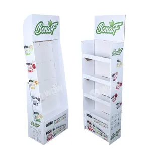 Supermarkets Food Potato Snack Cardboard Display Stand Custom Paper Coffee Display Racks, Popup Cardboard Displays Shelf