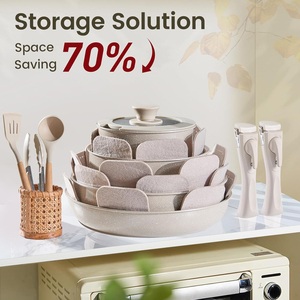 Juego de Utensilios de Cocina Antiadherentes de Cerámica de 19 Piezas con Mango Desmontable, Apto para Inducción, Lavavajillas y Horno - Product Image 3