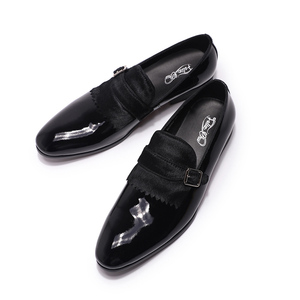 <span class=keywords><strong>Scarpe</strong></span> Formali Autunnali da Uomo di Alta Qualità, Personalizzate, in Pelle Verniciata Lucida, Antiodore, con Fibbia Monk Strap, Colore <span class=keywords><strong>Nero</strong></span> - Product Image 2