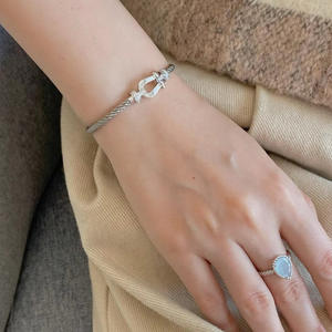 Bracelet Chaîne Fer à Cheval Frangé Luxe Haute Qualité, Bracelet Fer à Cheval Plaqué Or, Ensemble de Bijoux pour Hommes et Femmes, Idéal Banquet, Cadeau - Product Image 4