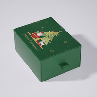 Vente flash - Boîte cadeau de Noël en carton alimentaire avec séparateurs, design personnalisé de Père Noël, pour biscuits au chocolat