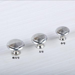 Stainless Steel Round Mushroom Cabinet Drawer Wardrobe Shoe <b>Door</b> <b>Handles</b> Single Hole Modern Minimalist 906 Metal - Product Image 2