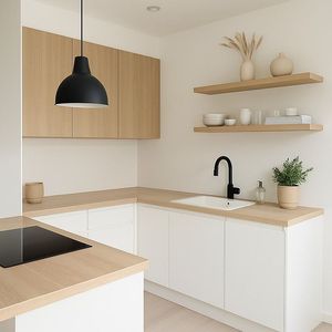 Îlot de <span class=keywords><strong>cuisine</strong></span> de qualité supérieure avec table de cuisson à induction et tiroirs de rangement Éclairage au plafond Armoire de <span class=keywords><strong>cuisine</strong></span> moderne - Product Image 6