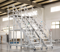 Plateforme d'entretien d'avions en aluminium Fenghui pour entrepôt, avec échelle de stockage
