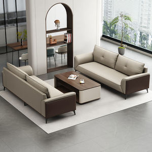 طقم كنب مكتبي فخم وعصري من الجلد للاستخدام التجاري والمكتبي والشقق - Product Image 3