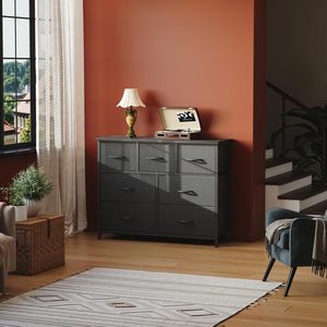 Moderne 8-Schubladen-Kommode für Schlafzimmer Easy Pull Handle MDF Kommode Wohn möbel für Wohnzimmer - Product Image 1