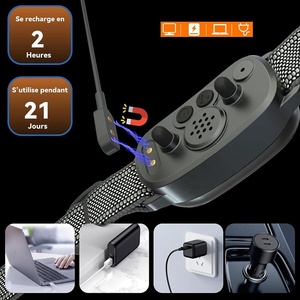 Nuevo recargable ecológico IP67 clasificado impermeable sin golpes automático perro <span class=keywords><strong>Control</strong></span> de ladridos Collar 5 niveles de sensibilidad perros - Product Image 5