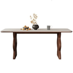 Ripple Dining <b>Table</b> Rectangle <b>Solid</b> <b>Wood</b> Stable Dining Room Furniture - Product Image 5
