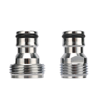 Adaptateur de raccord rapide pour robinet de machine à laver, filetage mâle et femelle 1/2" 3/4"