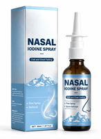 Caja de Cartón Reciclado Personalizada para Botellas de Spray Nasal, Portátil, con Etiquetas