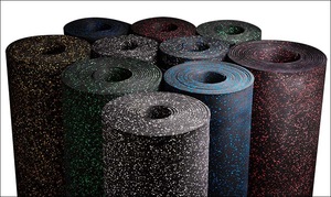 3-15mm de espesor, rollos de suelo de gimnasio para interiores, baldosas de goma antideslizantes EPDM, alfombrillas de goma aislantes de ruido - Product Image 3