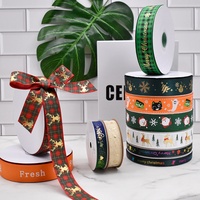 Ruban décoratif en feuille d'or personnalisé avec logo imprimé Hanfan, lettrage pour gâteau fleuri, cadeau de Noël, cadeau de la Saint-Valentin