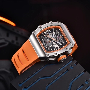 Montres à quartz pour homme PAGANI DESIGN PD-YS011, cadran squelette, étanches 100 m, sport, rectangulaires, verre saphir, pour homme - Product Image 5