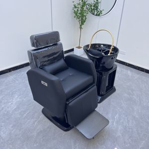 Luxury <b>Hair</b> Bed Electric Shampoo Chair Can Lift and Rotate <b>Massage</b> Head Spa Bed Shampoo Bed - Product Image 2