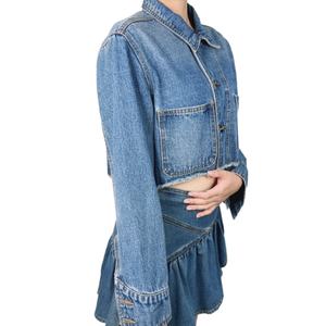 Chaqueta Vaquera con Botones Metálicos Estilo Punk Vintage para Mujer - Product Image 3