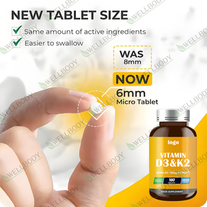 Suplemen Vitamin D3 K2 WELLBODY Kekuatan Tinggi Meningkatkan Imunitas dan Mendukung Kesehatan Tulang Tablet Vitamin D3 K2 Terbaik - Product Image 4