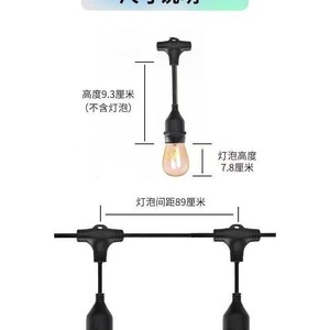 Guirlandes lumineuses LED vintage étanches pour extérieur, ampoules en verre, pour la décoration de patio et de tente - Product Image 5